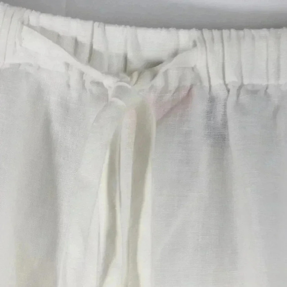 Women's 100% Linen White Wardrobe Staple Pant Sz 2X - Picture 3 of 6